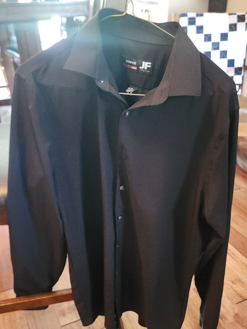 Men’s Black Stretch Dress Shirt